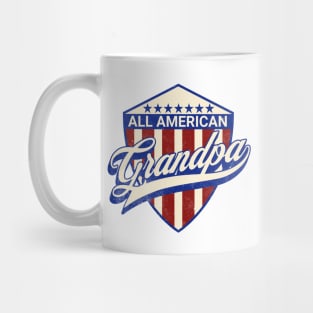 All American Grandpa | American grandpa; proud American; 4th July shirt for grandpa; fathers day gift; grandpa; grandfather; patriotic American shirt; Mug